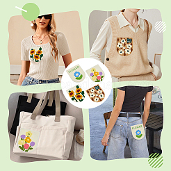 4Pcs 4 Styles Polyester Thread on Patches&nbsp;PATC-FG0003-52