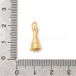 真鍮製マイクロパヴェキュービックジルコニアペンダント  ニッケルフリー  18KGP本金メッキ  文字I  17x6.5x6mm  穴：1.5mm&nbsp;KK-C117-12G-I