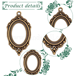 48Pcs 6 Colors Zinc Alloy Cabochon Connector Settings&nbsp;PALLOY-PH0002-10