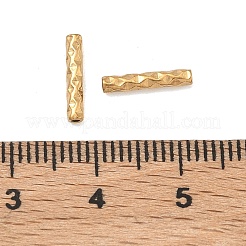 304ステンレスチューブビーズ  イオンプレーティング（ip）  テクスチャードチューブ  ゴールドカラー  11x2mm  穴：0.9mm&nbsp;STAS-Z192-07G-04