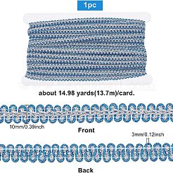 ジュエリー作り用のレーストリムポリエステルリボン  銀  3/8インチ（10mm）  約14.98ヤード（13.7m）/カード&nbsp;OCOR-WH0071-007B