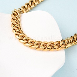 12MM 304 Stainless Steel Cuban Link Chain Necklaces&nbsp;NJEW-C099-03G