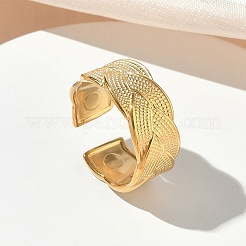 304 Stainless Steel Cuff Open Rings for Women&nbsp;RJEW-L341-03A-G