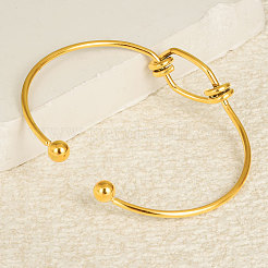 304 Stainless Steel Cuff Bangles for Women&nbsp;OM2706-2