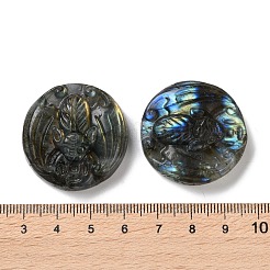 天然石ラブラドライトカボション  フラットラウンド  31~33x8.5~10.5mm&nbsp;G-I368-B01