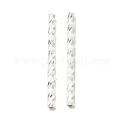 ラックメッキ真鍮直チューブビーズ  カドミウムフリー＆鉛フリー  長持ちメッキ  銀  19.5~20x1.5mm  穴：0.9mm&nbsp;KK-WH0061-03C-S