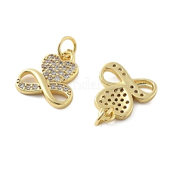 Brass Micro Pave Cubic Zirconia Pendants&nbsp;KK-C092-24D-G
