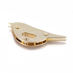 合金バッグツイストロッククラスプ  ハンドバッグターンロック  バッグ交換用アクセサリー  鳥  ゴールドカラー  68x32x6.5mm  穴：15.5x6.5mm&nbsp;FIND-H209-05G