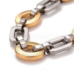 PVD Vacuum Plating 201 Stainless Steel Link Chain Bracelet&nbsp;STAS-E160-05GP