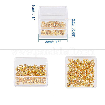 ポリスチレンプラスチックビーズコンテナ  キューブ  透明  3x3x2.2cm&nbsp;CON-BC0004-24A-1