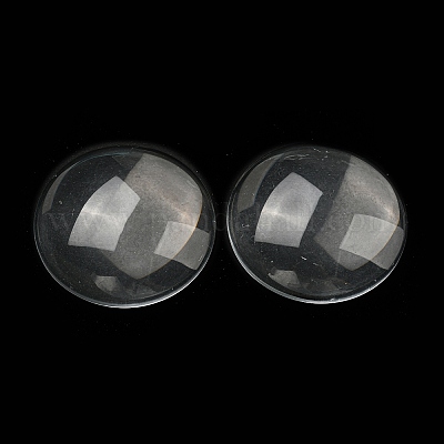 クリアガラスカボション  半円  透明  50x11.3~13.3mm&nbsp;GGLA-G013-1