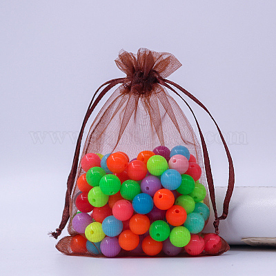 Rectangle Organza Drawstring Bags&nbsp;CON-PW0001-054A-16-1