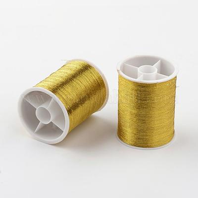 メタリックな刺繍糸  ゴールド  0.1mm  約60.14ヤード（55m）/ロール  20のロール/箱&nbsp;MCOR-R007-02-B-1