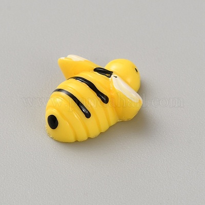 オペーク樹脂カボション  ミツバチ  きいろ  14.5x13x6.5mm&nbsp;RESI-WH20009-12B-1