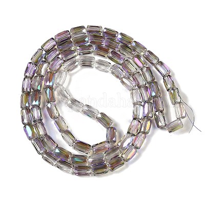 Electroplate Glass Beads Strands&nbsp;GLAA-Q101-02A-HP02-1