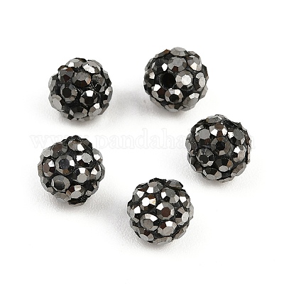 Polymer Clay Rhinestone Beads&nbsp;RB-H284-6MM-Half-1-1