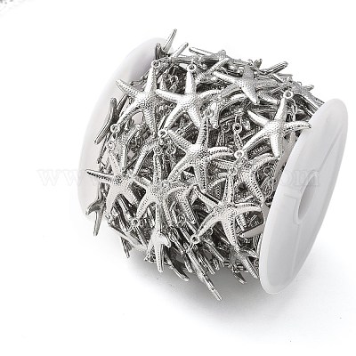 304 Stainless Steel Starfish Link Chains&nbsp;CHS-Z004-18P-1