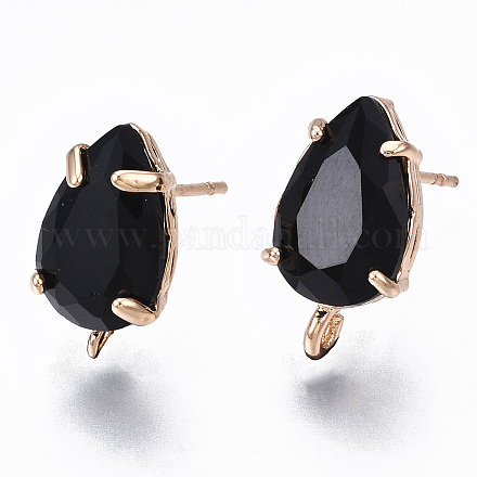 Brass Stud Earring Findings KK-S365-005-B01-1