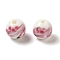 Handmade Lampwork Beads, Round, Light Coral, 11~12.5x10~12mm, Hole: 1~1.8mm