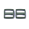 Plastic Buckles, Rectangle, Olive Drab, 33x31.5x7mm, Hole: 9x25.5mm