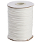 1 Roll Eco-Friendly Korean Waxed Polyester Cord, Macrame Artisan String for Jewelry Making, Round, White, 1mm, about 169.51~174.98 Yards(155~160m)/Roll