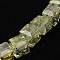 Electorplated Glass Beads, Rainbow Plated, Faceted, Cube, Champagne Yellow, 7x7x7mm, Hole: 1mm