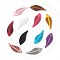 Faux Suede Big Pendant Decorations, Leaf, Mixed Color, 44x16x1.6mm, Hole: 1.2mm