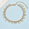 Alloy Rhinestone Cup Chain Anklets, Ball Chain Tassel Anklets, Golden, 7-1/2 inch(190mm)