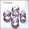 K9 Glass, Imitation Austrian Crystal Beads, Grade AAA, Faceted, Cornerless Cube Beads, Pink, 6x5.5x5.5mm, Hole: 0.7~0.9mm