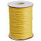 1 Roll Eco-Friendly Korean Waxed Polyester Cord, Macrame Artisan String for Jewelry Making, Round, Gold, 1mm, about 169.51~174.98 Yards(155~160m)/Roll