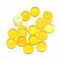 Natural Yellow Agate Cabochons, Dyed & Heated, Half Round, 4x2~2.5mm