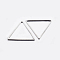 Brass Linking Rings, Cadmium Free & Lead Free, Plated, Triangle, Silver Color Plated, 23.5x27x0.8mm, Inner Diameter: 22x24mm