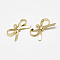 Brass Pendants, Cadmium Free & Nickel Free & Lead Free, Bowknot, Real 18K Gold Plated, 12.5x20x3.5mm, Hole: 1.5mm