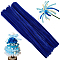 100Pcs DIY Plush Sticks, Chenille Stems, Pipe Cleaners, Kid Craft Material, Blue, 300x6mm