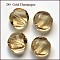 Imitation Austrian Crystal Beads, Grade AAA, K9 Glass, Faceted, Flat Round, Gold, 10x5mm, Hole: 0.9~1mm
