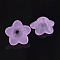 Transparent Acrylic Beads, Frosted, Flower, Violet, 13x7mm, Hole: 1mm, about 1865pcs/500g