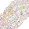 Transparent Crackle Glass Beads Strands, Chips, Mixed Color, 3~7x8.5~12.5mm, Hole: 1.4mm, about 32.48''(82.5cm)