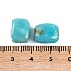 アクリルビーズ  イミテーション翡翠  長方形  ダークターコイズ  13x11x8mm  穴：1.5mm。 510個/ 500 G&nbsp;OACR-H120-02H-3