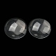クリアガラスカボション  半円  透明  50x11.3~13.3mm&nbsp;GGLA-G013-4