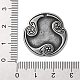 Rune Letters Alloy Pendants&nbsp;PALLOY-S193-01AS-07-3