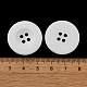 樹脂ボタン  染め  フラットラウンド  ホワイト  25x3mm&nbsp;RESI-D033-25mm-01-3