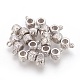 Ccb プラスチック チューブ ベイル  ループベイル  花を持つ列  プラチナ  10x5.5x7mm  穴：2mm  4mm内径&nbsp;CCB-E053-32P-2