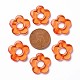 透明なアクリルビーズフレーム  花  ダークオレンジ  19x20x3.5mm  穴：1.6mm  内径：6.5mm  約632個/500g&nbsp;TACR-S154-29B-84-3