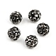 Polymer Clay Rhinestone Beads&nbsp;RB-H284-6MM-Half-1-4