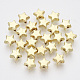 CCBプラスチックビーズ  スター  ゴールドカラー  6x6.5x3.5mm  穴：1.2mm  約7690個/500g&nbsp;CCB-S163-010A-01-1