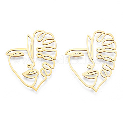 201 Stainless Steel Filigree Joiners Links&nbsp;STAS-N090-LA942-2