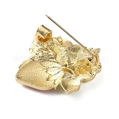 Strawberry Crystal Rhinestone Enamel Pins&nbsp;JEWB-G040-07G