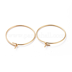 316 Surgical Stainless Steel Hoop Earring Findings&nbsp;A-STAS-J025-01B-G