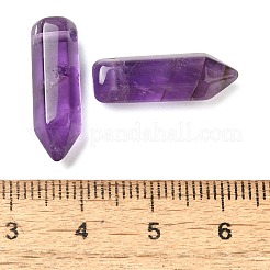 天然アメジストのペンダントを指摘  ファセット加工された弾丸型チャーム  20~20.5x6.5~7x6~6.5mm  穴：1.6mm&nbsp;G-C158-05D