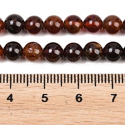 天然石ガーネットビーズ連売り  ラウンド  6mm  穴：0.8mm  約60個/連  15.16''（38.5センチメートル）&nbsp;G-H300-A01-01